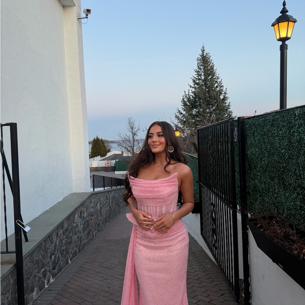 Elegant Pink Sequin Maxi Dress for Women